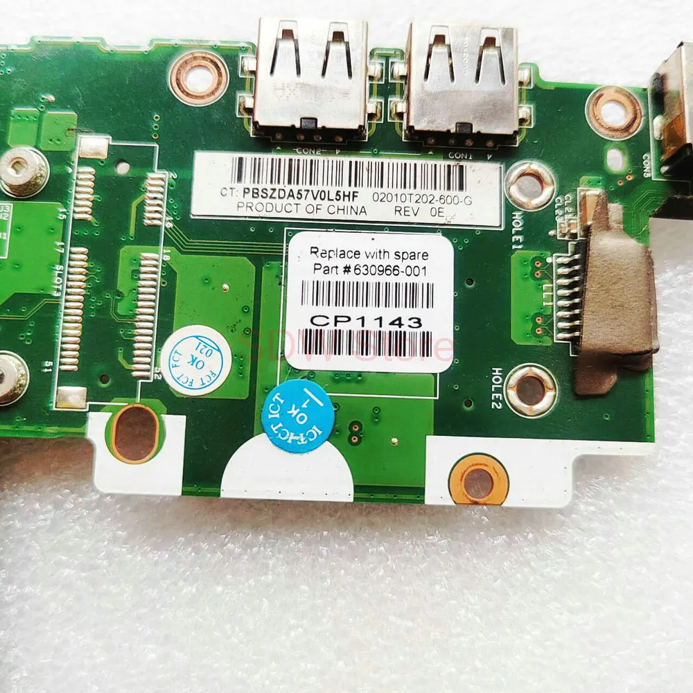 For HP Pavilion MINI 210 Laptop Motherboard 210-2150NR 630966-001 Mainboard DDR3 N455 CPU onboard works
