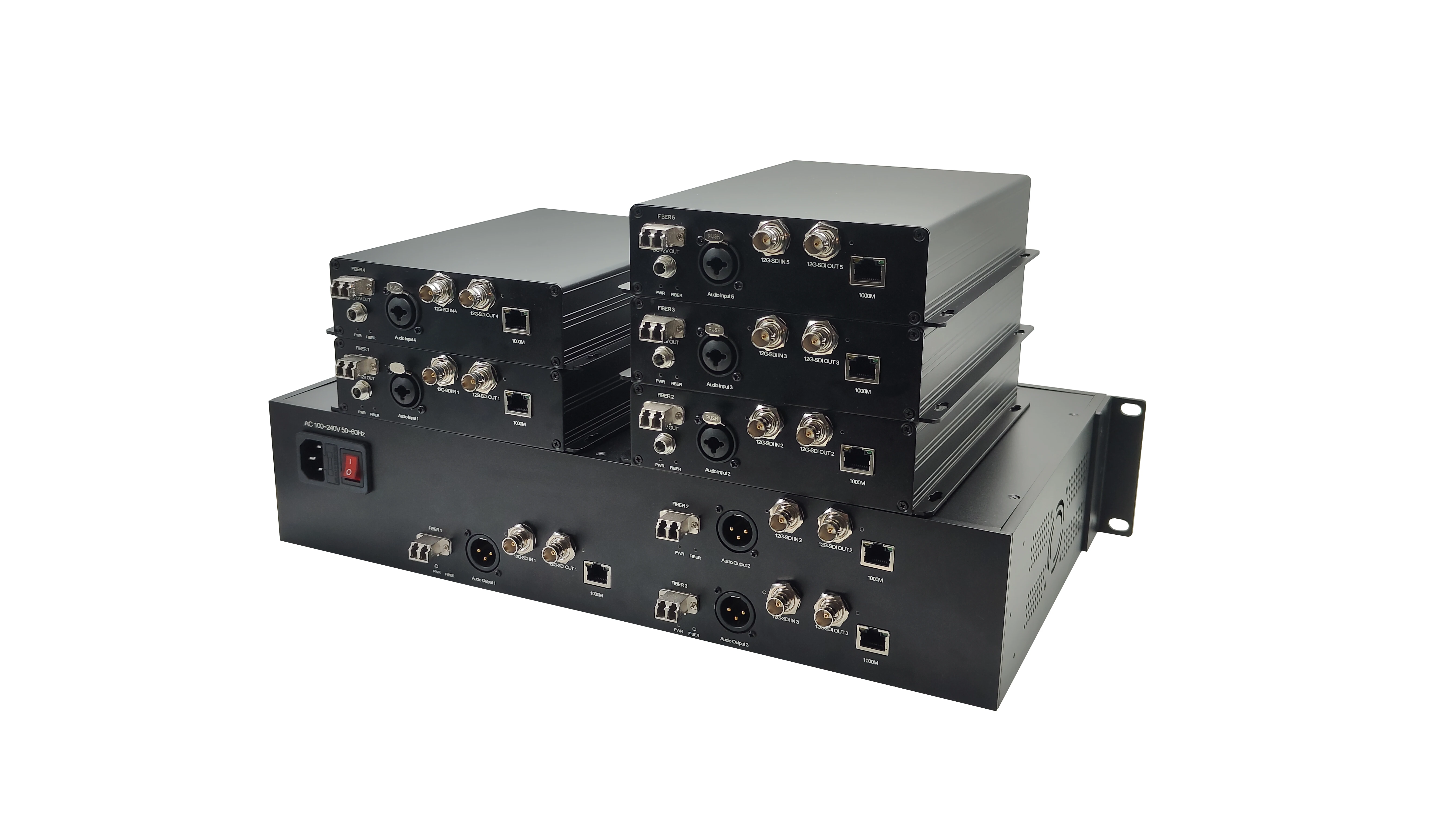 TV Station Studio SDI 4K over Fiber Extender SDI Video/XLR Audio/Ethernet to Fiber Optic Converter