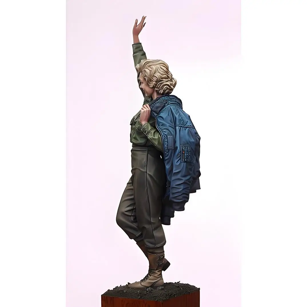 1/16 Resin Marilyn Monroe Figure – White Mold, Military Theme, Unassembled & Unpainted Kit