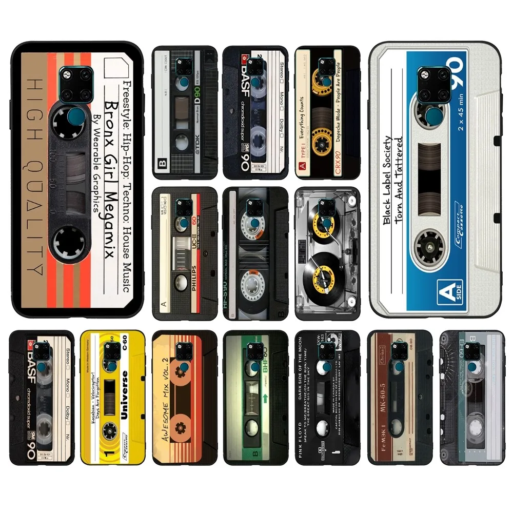 Vintage Cassette Tape Phone Case For Huawei Mate 10 20 30 40 50 Lite Pro Nova 3 3i 5 6 SE 7 Pro 7SE