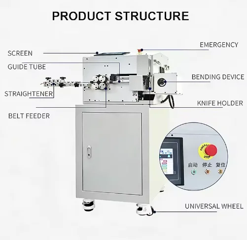 Industrial 3D cable cutting, stripping and bending machine, suitable for distribution cabinets, AC220V 300W wire processing equi