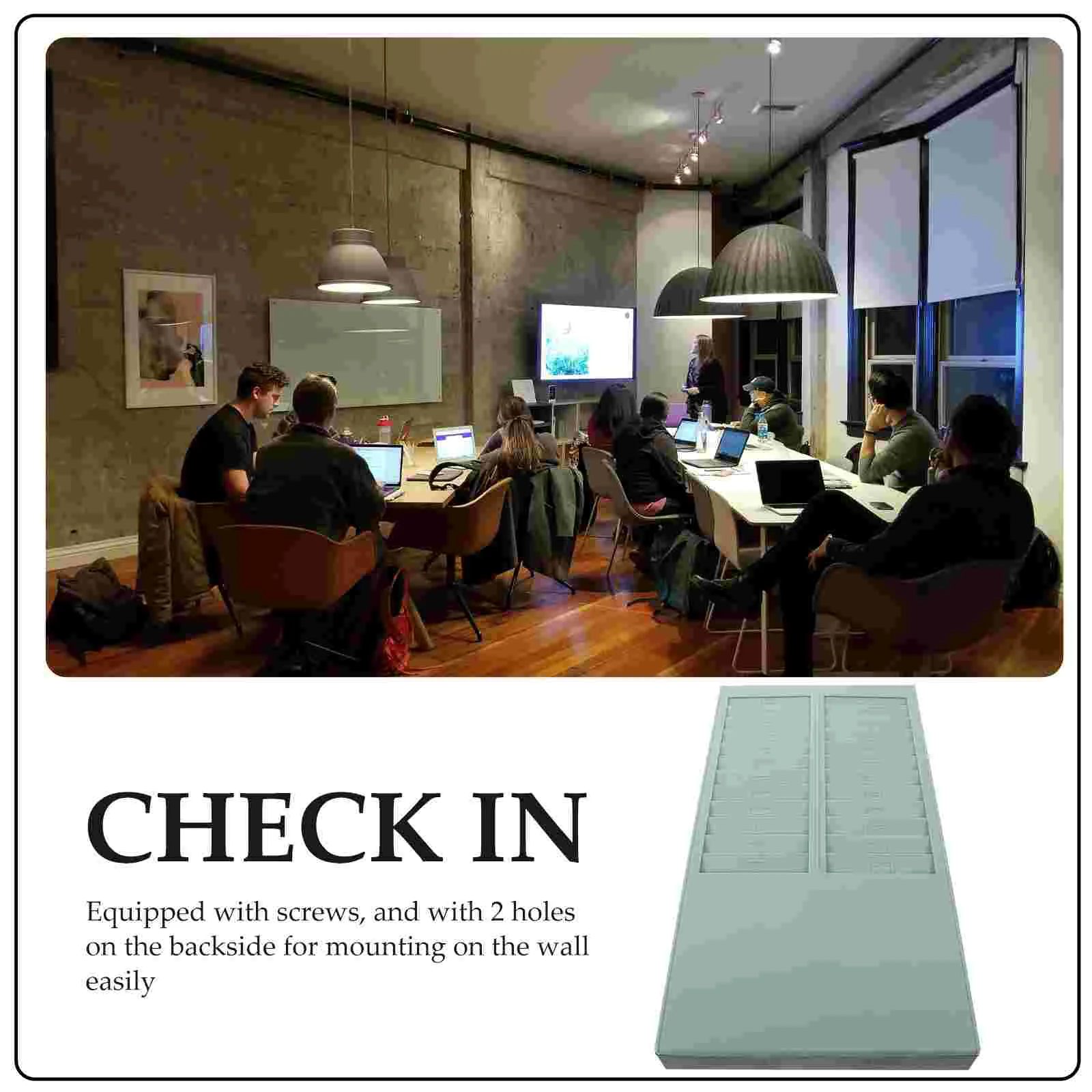 24 Slots Attendance Machine Card Holder Wall Mounted Cards Offical Organizer for Time Storage Rack Clock Accessories Accessory