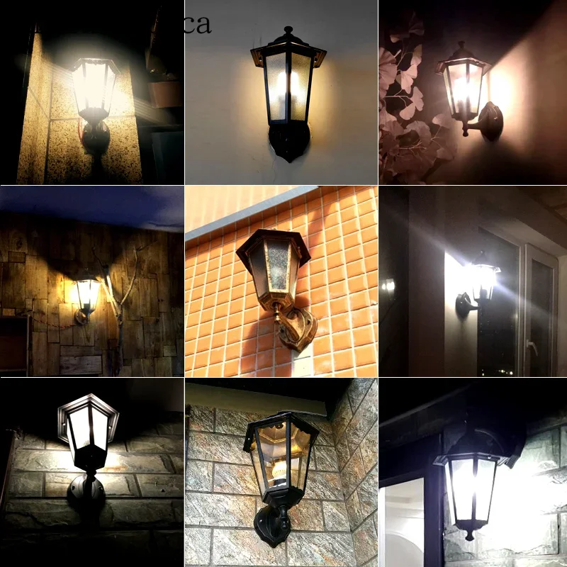 

European creative LED outdoor wall lamp balcony patio living room corridor American retro LED waterproof wall lamp