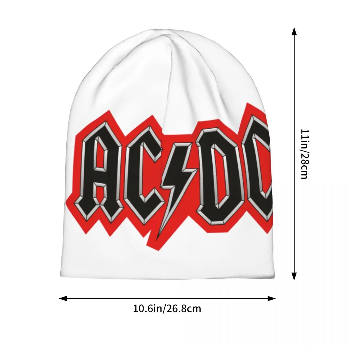 AC DC Heavy Metal Warm Knitted Cap Hip Hop Bonnet Hat Autumn Winter Outdoor Beanies Hats for Unisex Adult