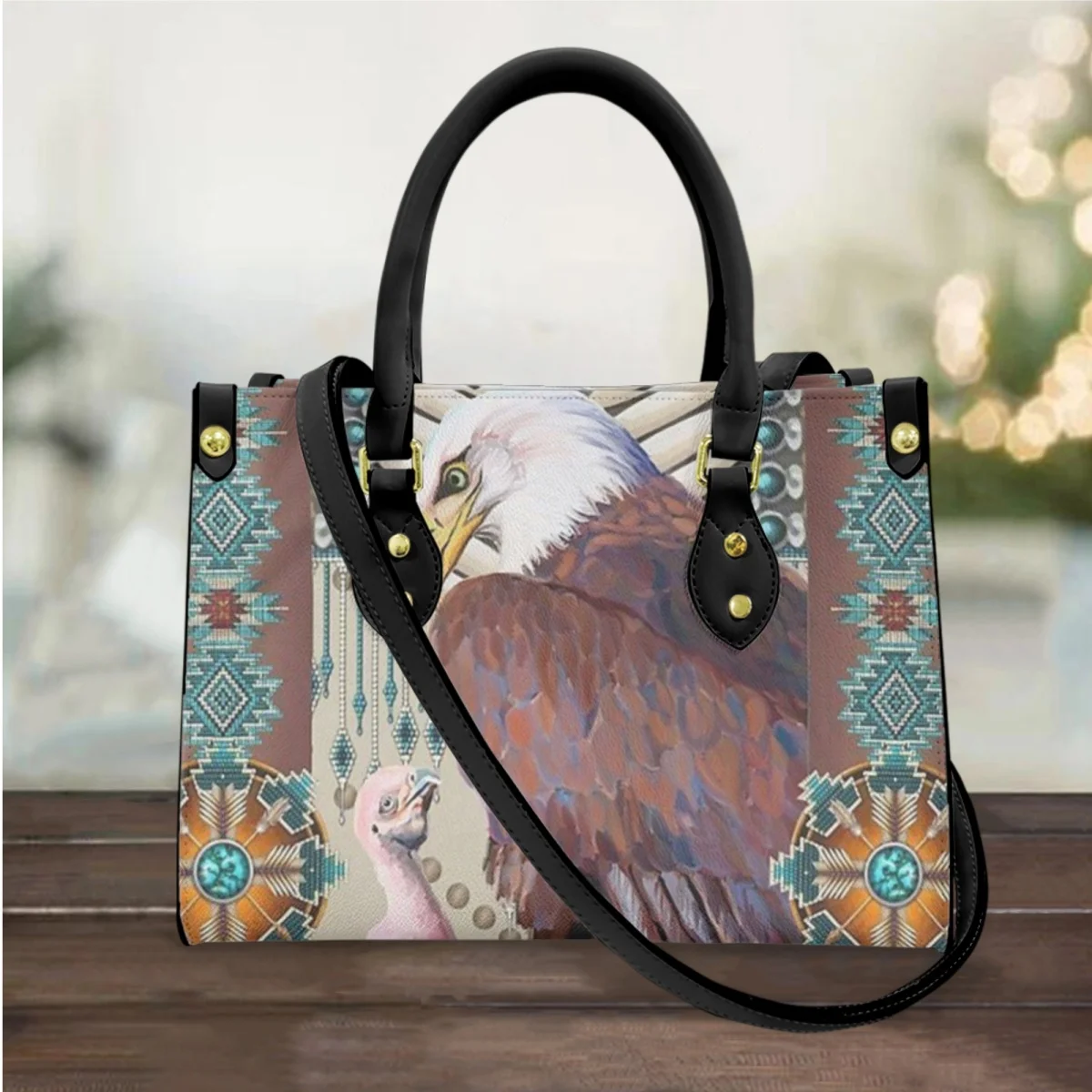 

Eagle Handbags Gift For People Pattern Fashion Tribal Women Cross Body Bags Casual Leather Top-handle Shoulder Bags for Female