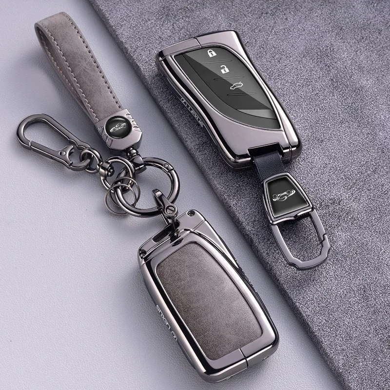 Car Key Case Cover Shell Keychain for Lexus UX200 LS500 LS500H LC500 LC500h ES300h ES350 4 Buttons Smart Key