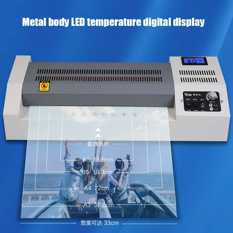 Máquina de laminação gd389 a4/a3, laminador fotográfico, máquina de selagem por calor, máquina de selagem de filme plástico