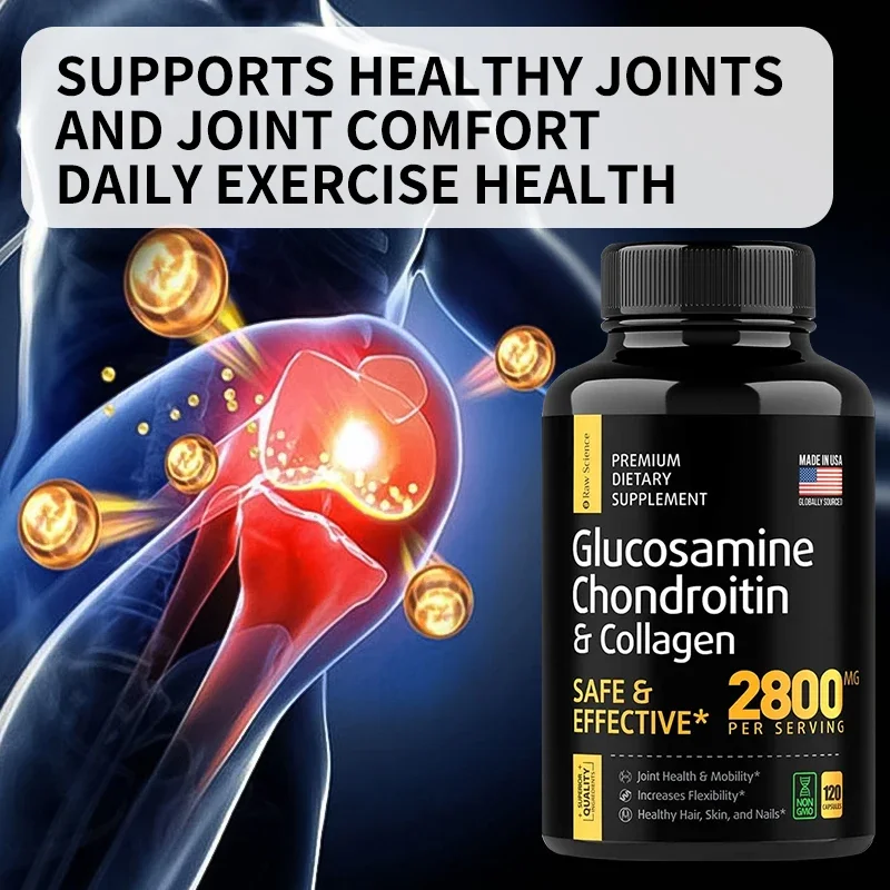 Glucosamine Chondroitin MSM - Joint Support Supplement for Men and Women, Triple Strength Vitamin - Relieve Joint Discomfort