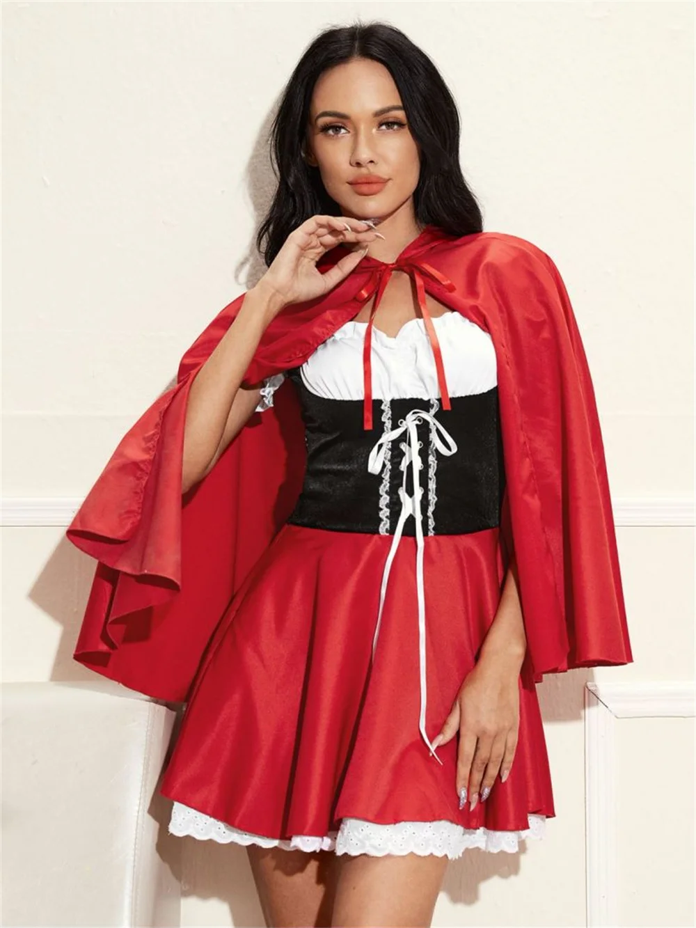 S-6XL Adult Fairy Tales Role Playing Game Sexy Red Riding Hood Costume Women Plus Size Fancy Dress Cute Costumes For Halloween