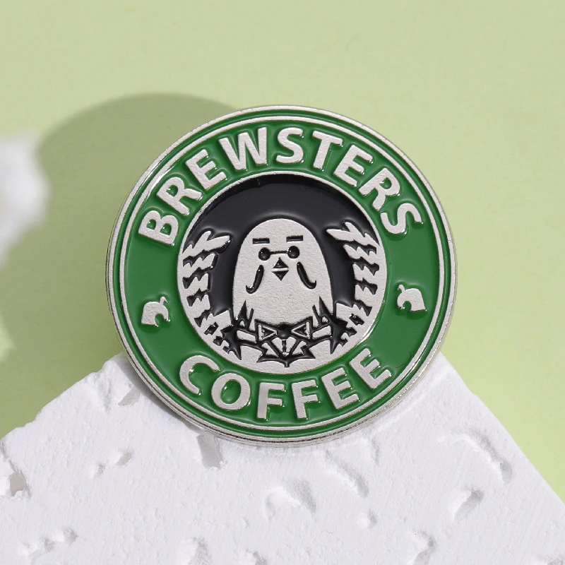 Pin kustom Game terkait karakter bros kerah lencana lucu hadiah perhiasan untuk penggemar teman Brewsters kopi Enamel