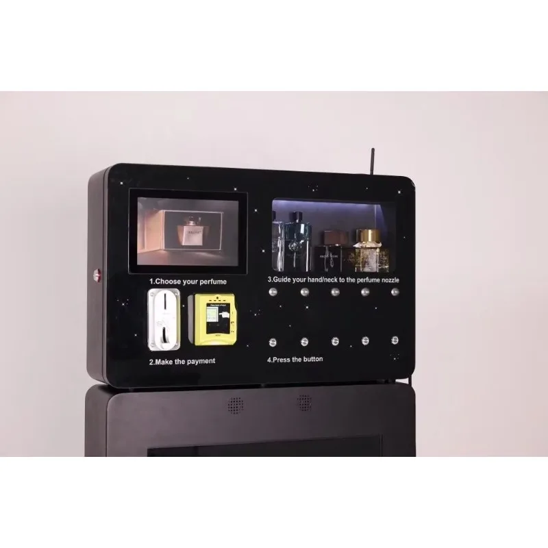 Automat do sprzedaży perfum z ekranem dotykowym Canada Steel, 100 ml, zgodny z ADA, na monety, zgodny z FDA