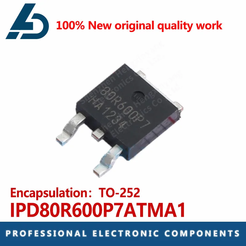 10PCS MOS FET IPD80R600P7ATMA1 package TO-252N channel voltage :800V Current :8A