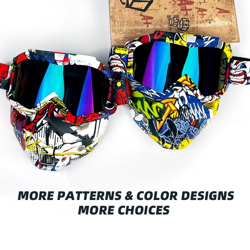 

Motorcycle Snow Goggles Mask, Windproof Dustproof Anti-Fog, Anti-Impact UV400 for Riding Skiing, ANSI Z87.1 Safety Glasses