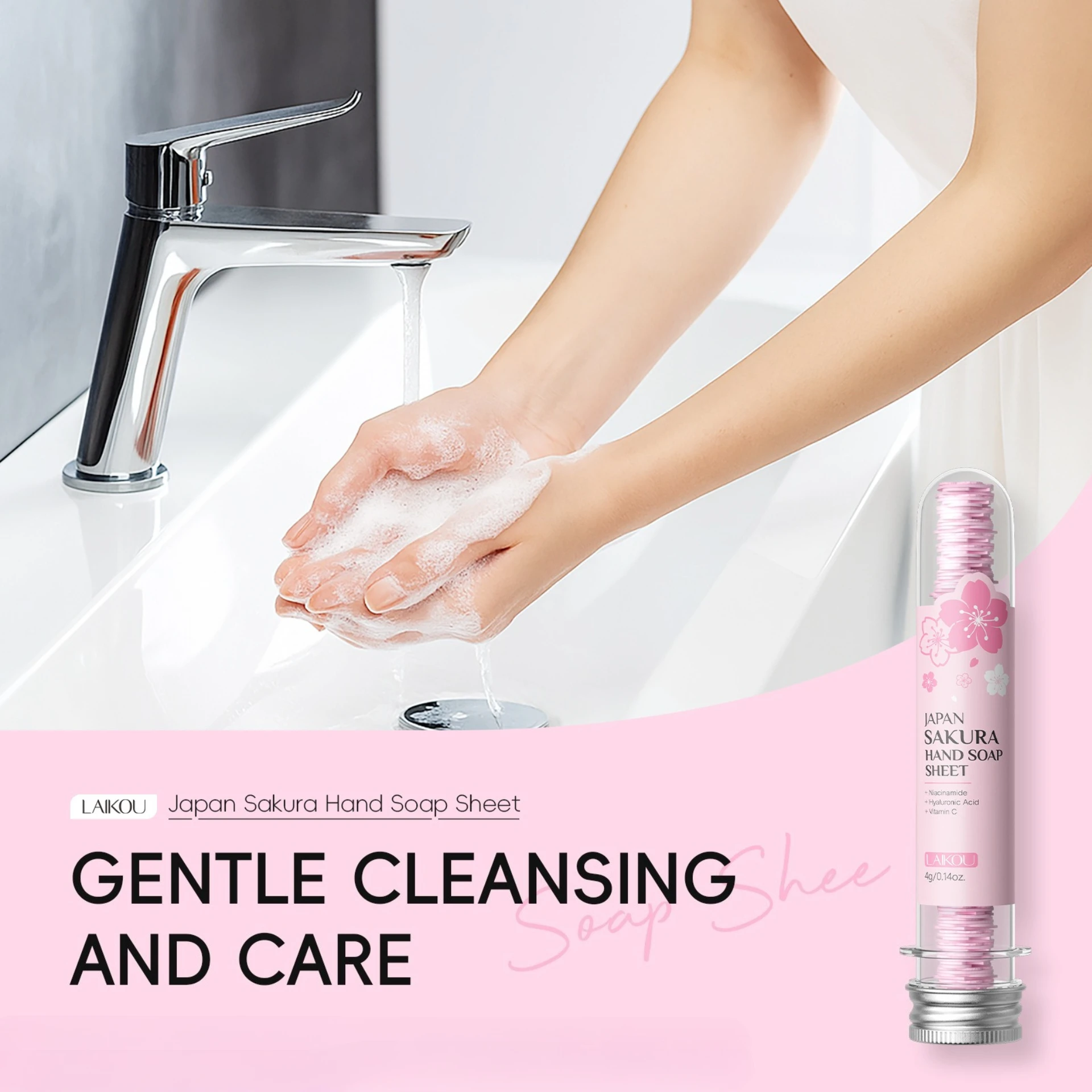 Japanese Cherry Blossom Soap Flakes Hand Soap Flakes Deep Cleansing Moisturizing Fragrance Compact Portable Skin Care