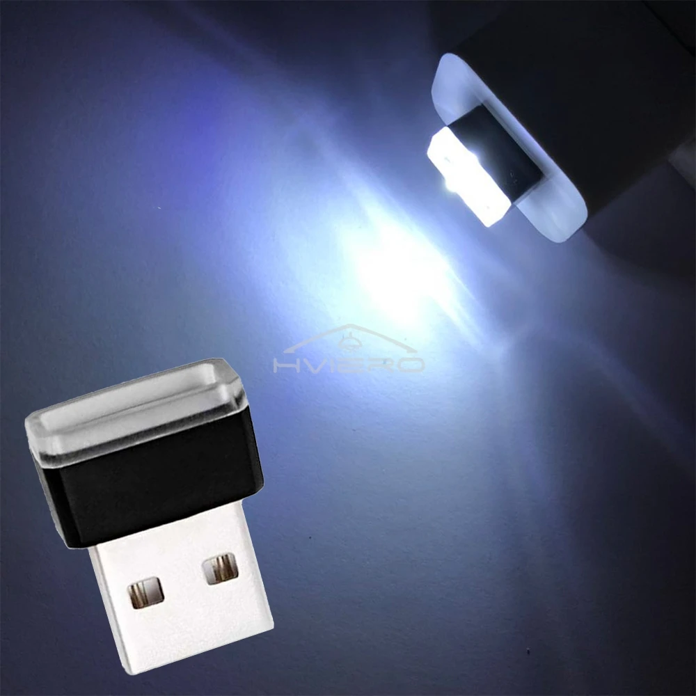 Tragbare Mini Usb Light Room Modeling Car Ambient License Plate Lamp Neon Interior Auto Decoration Room Welcome Night Flashlight image 5