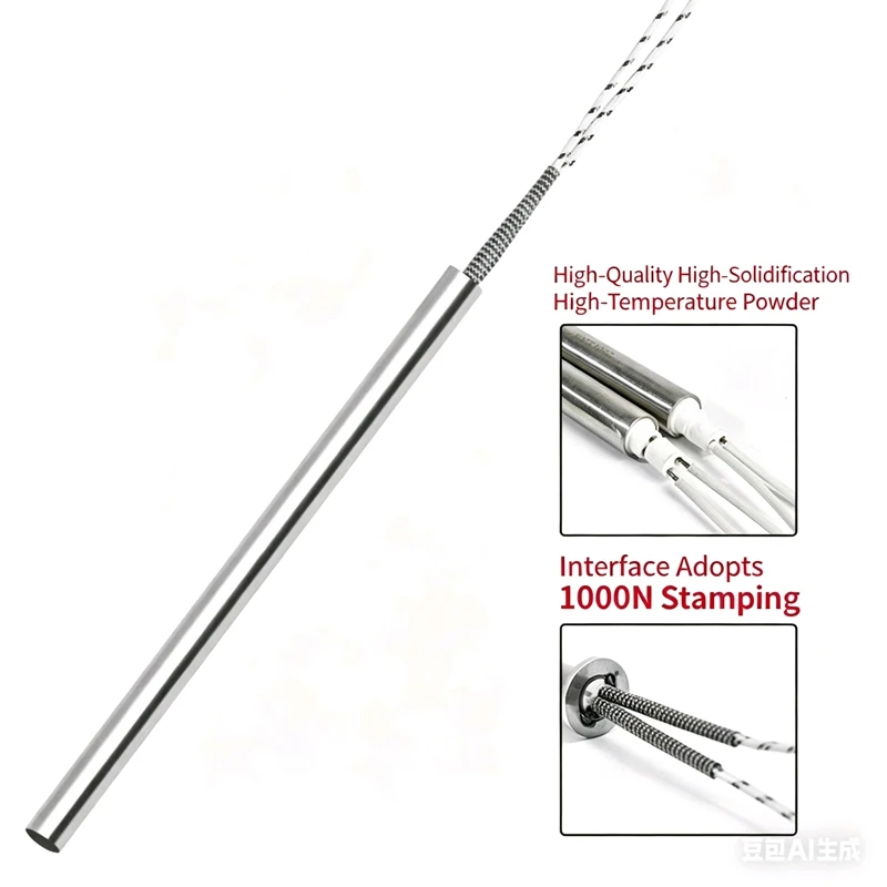 5pcs 220V 8mm Dia. Electric Cartridge Heater 8x40 8x60 8x80 8x100 8x120 8x150 8x200mm Stainless Steel Tubular Heating Element