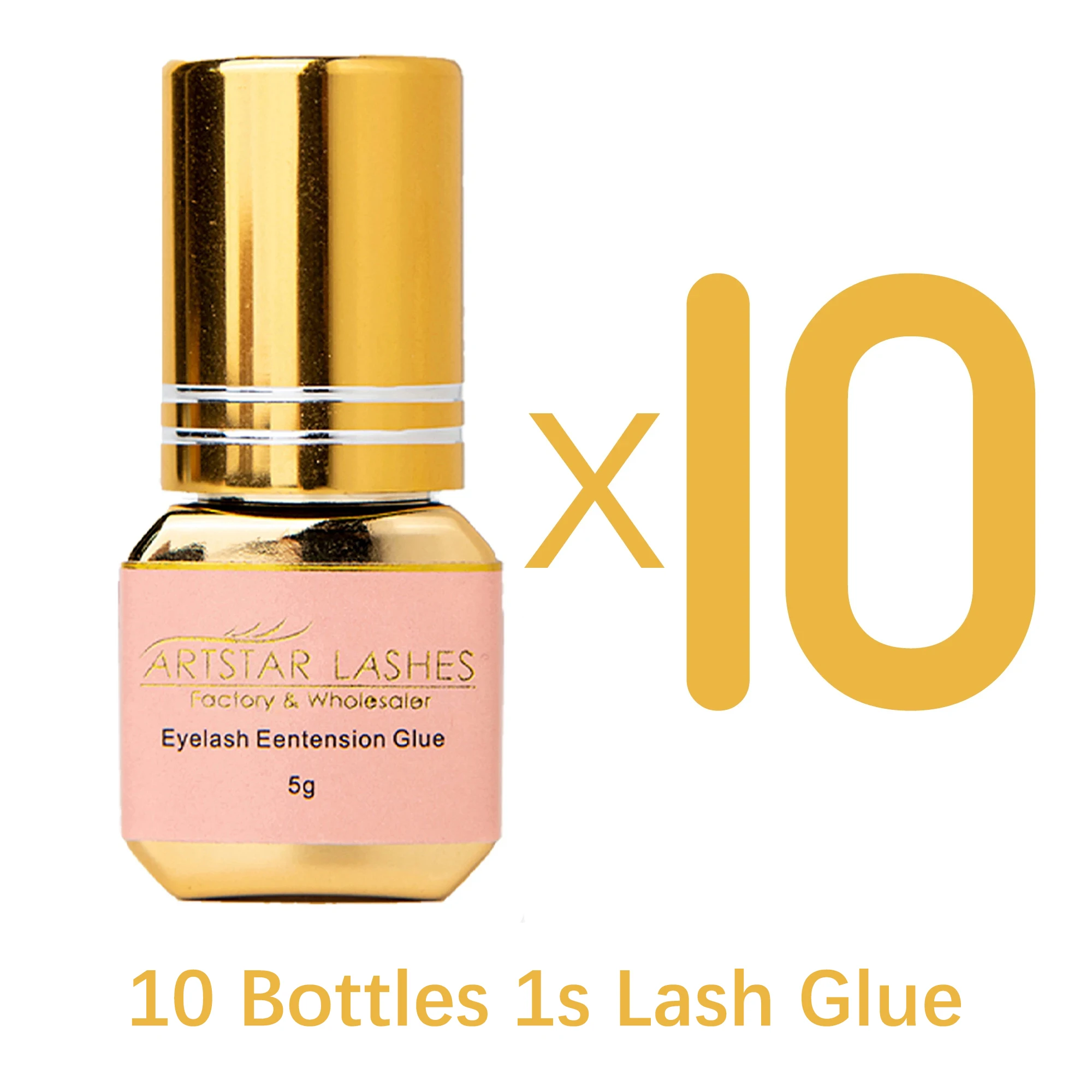 3/5/10 Bottles 5ml Lash Glue for Lash Extensions 1S Drying Adhesive for Eyelash Extension Long Lasting Eyelash Glue