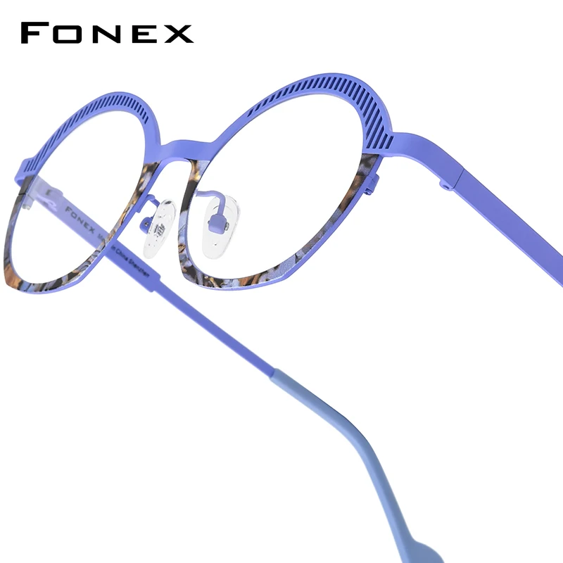 

FONEX Pure Titanium Glasses Frame Men 2026 New Fashion Brand Design Vintage Oval Eyeglasses Women Retro Japanese Eyewear 85926
