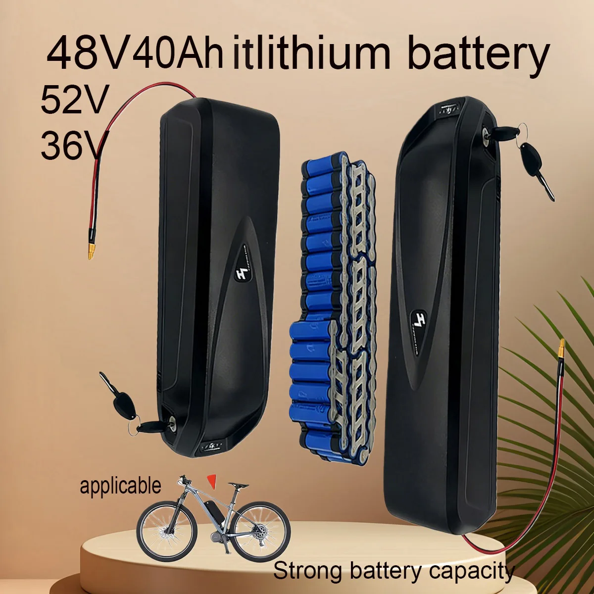 52V 48V 36V High Quality 30Ah Hailong Battery Pack, For Motor 750W/1200W BMS Built-in Power Battery 100% Original +Charger