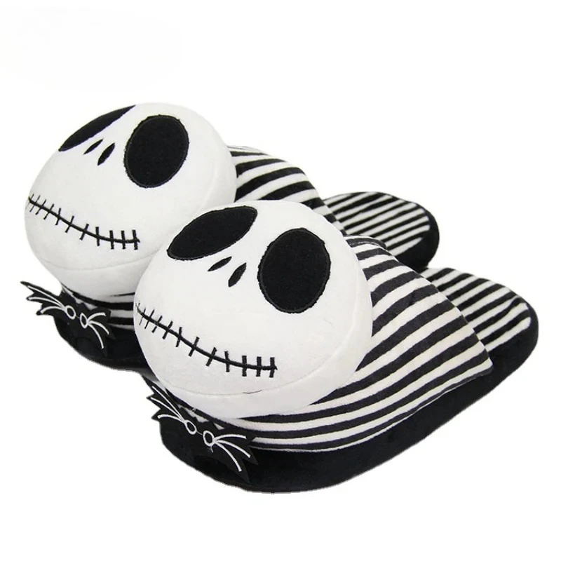 Pantuflas de Peluche de 28 cm del Dibujo Animado Pesadilla Antes de Navidad, Jack Skellington, Pantuflas de Interior para Hombre y Mujer, Pantuflas de Invierno, Regalos de Halloween