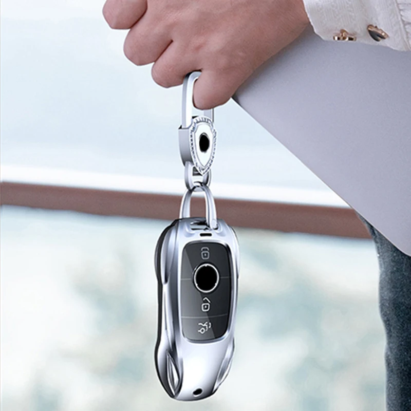 2024 New Ziny Alloy Car Key Case Cover for Mercedes Benz A B C E S Class W204 W205 W210 W212 W213 W176 W463 GLC GLB GLE AMG