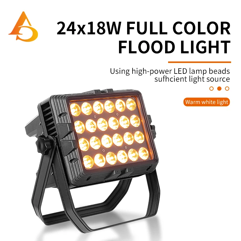 IP65 Waterproof 24x18w RGBWA UV 6in1/RGBW 4in1/Led Outdoor Rainproof Stage Light Square Par Light