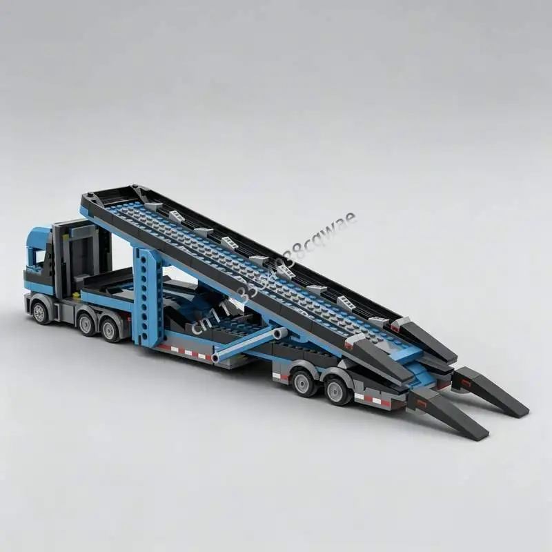 772PCS MOC Car Carrier Truck Trailer Model Custom Puzzle DIY Creative Assembly Technical Building Blocks Toy Gift Collection Set