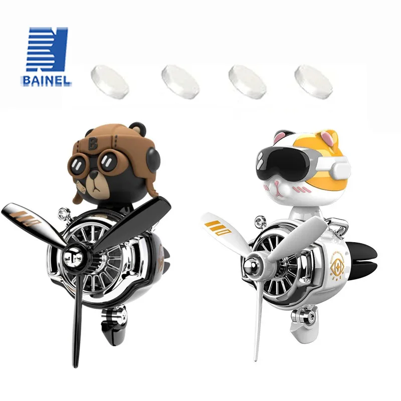 

Новый кукла Тан Цзяо, автомобильный освежитель воздуха, маленький самолет, черный медведь, встряхивающее вентиляционное отверстие, освежитель воздуха, автомобильные духи, вращающийся диффузор