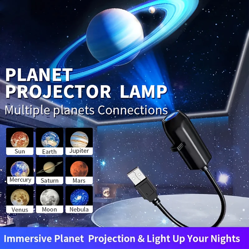 

One lamp 6/10pc Slides USB Starry Star Light Moon Ocean Projection Lamp Car Ambient Light Romantic Party Bedroom Night Light New