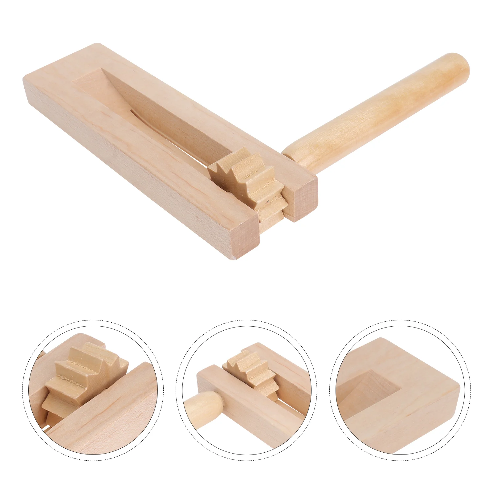 1pc Wooden Ratchet Noise Maker Educational Toy Traditional Matraca for Kids Wooden Hand Musical Instrument Matraca Toy for Kids