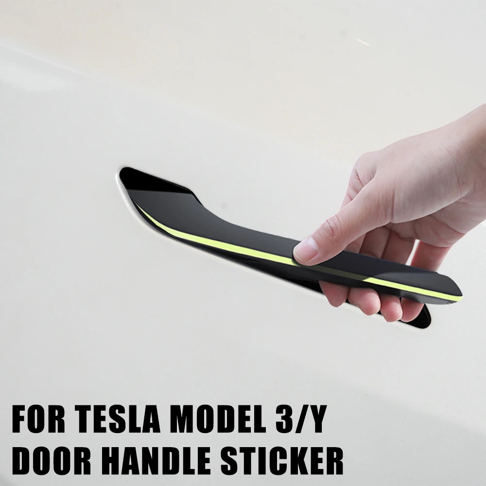 Protector Sticker 2022 Auto Styling Accessorie For Tesla Model 3 Model Y Door Handle Cover Car Sticker Luminous Handle Kit