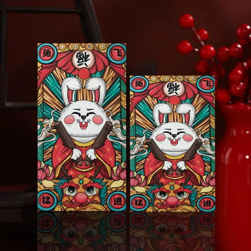 2023 Wedding Lucky Packets Gift Bag Chinese New Year Red Envelopes Cartoon Rabbit Red Envelopes Spring Festival Money Pockets