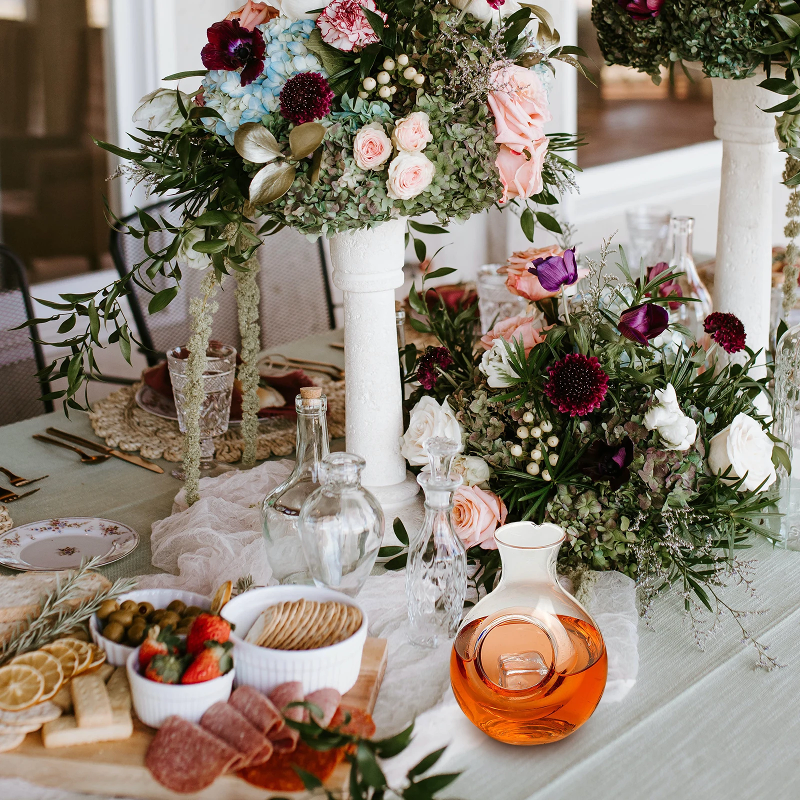 

Stylish Glass Decanter Transparent Ice Wine Separator Enhance Red White Wine Flavor Elegant Design Practical Home Use