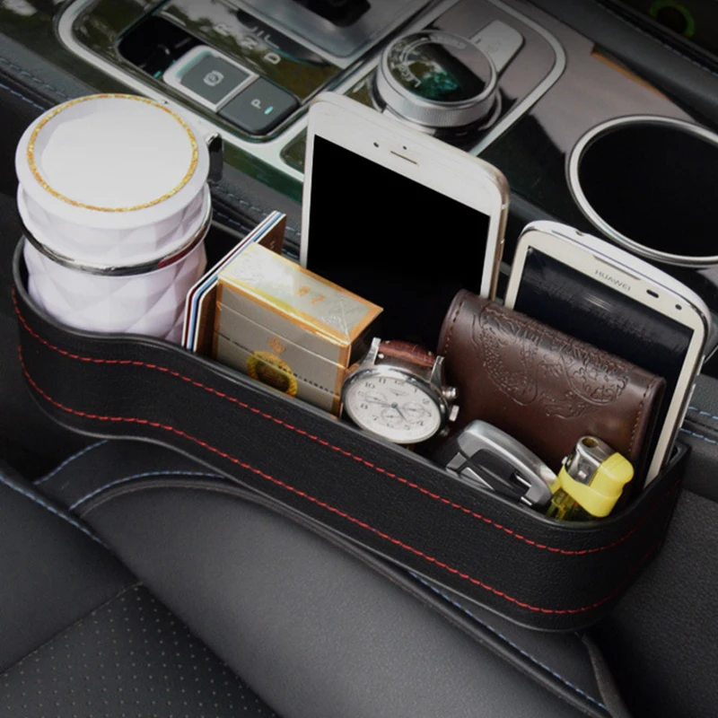 Car Seat Crevice Storage Box Universal Card Phone Holder Pocket Organizer Car Seat Gap Slit Pocket Catcher Holder Car Accessorie