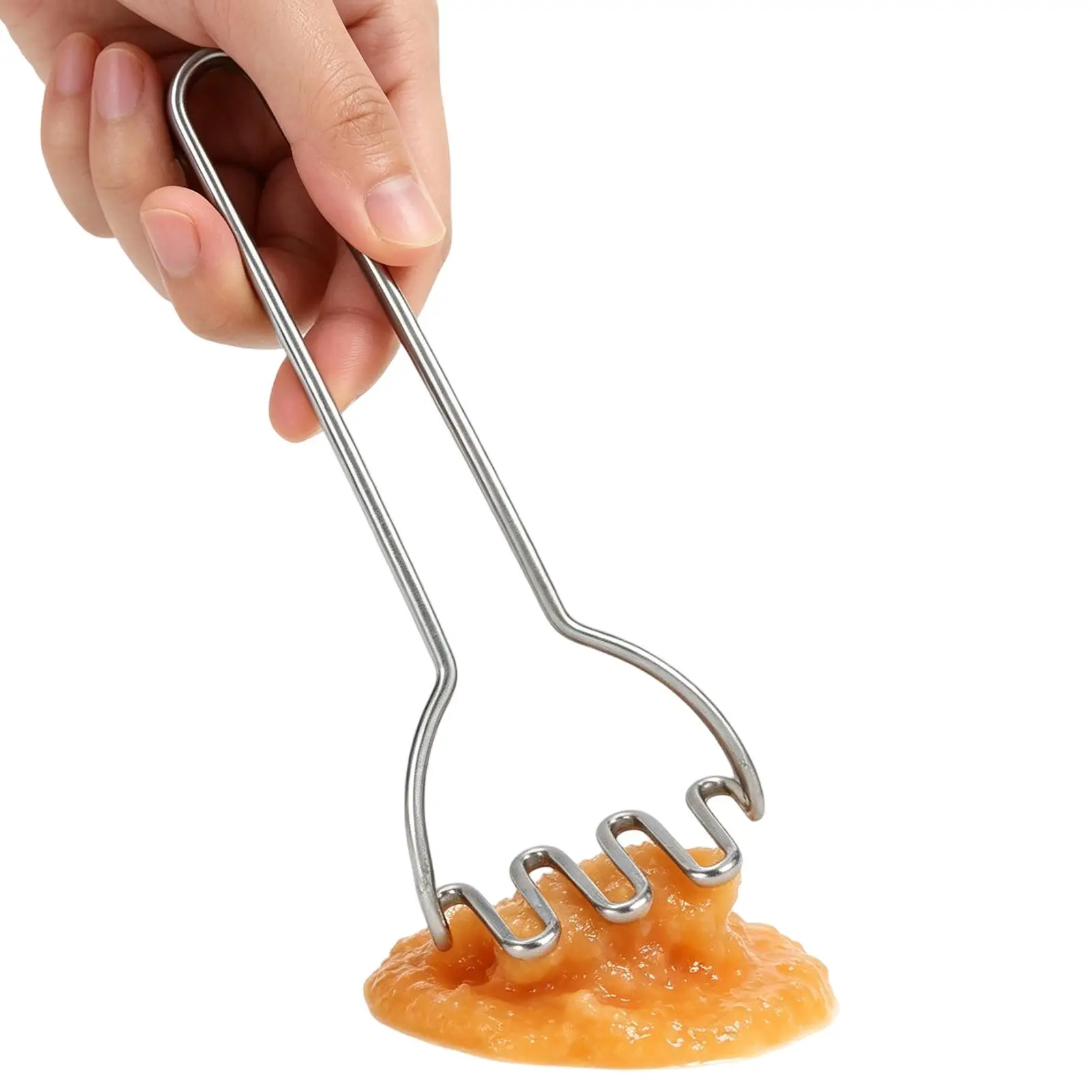 Nuevo triturador de patatas de acero inoxidable, resistente al óxido y apto para lavavajillas, para plátano, aguacate, frijoles, frutas, verduras, ajo, huevo y fresa.
