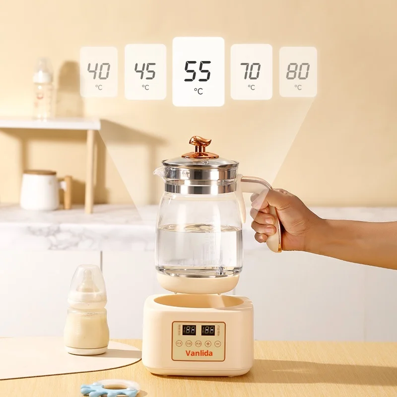 Electric Glass Portable Kettle 1.5L Hot Water Household Constant Temperature Automatic Intelligent Small Dormitory Heat