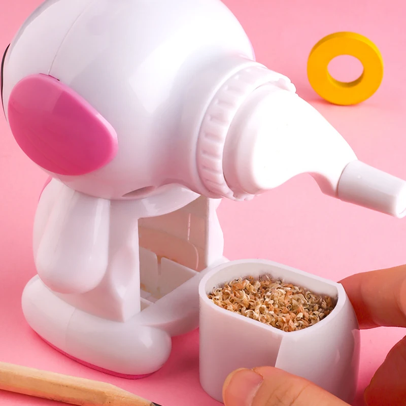 シングルホール手動鉛筆削りかわいい漫画動物形文房具学生女の子男の子