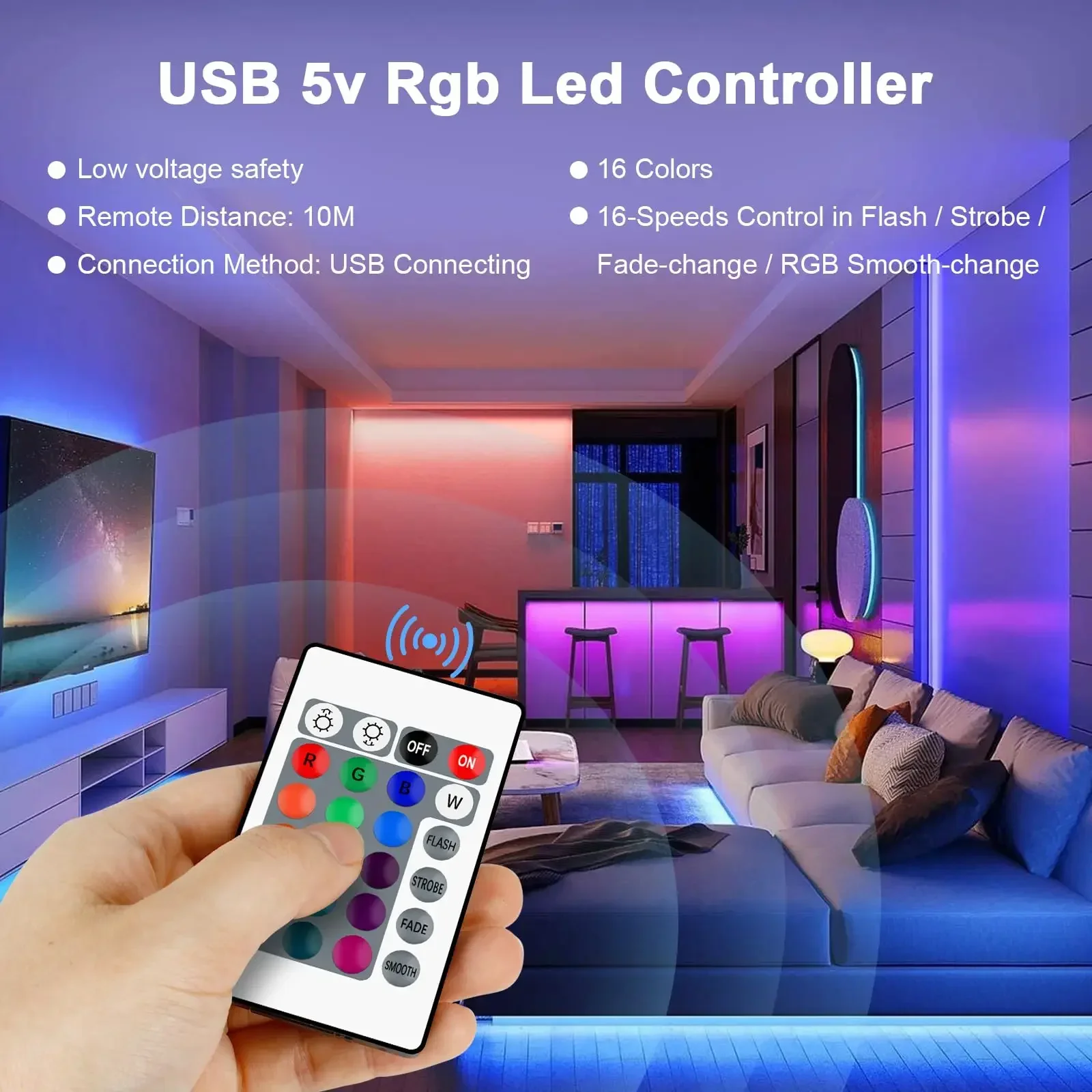 5V Neon Light RGB Strip LED Flexible Silicone 1M 3M 5M Remote Control Waterproof SMD 3535 Flexible Tape 108Leds/M Decor for Room