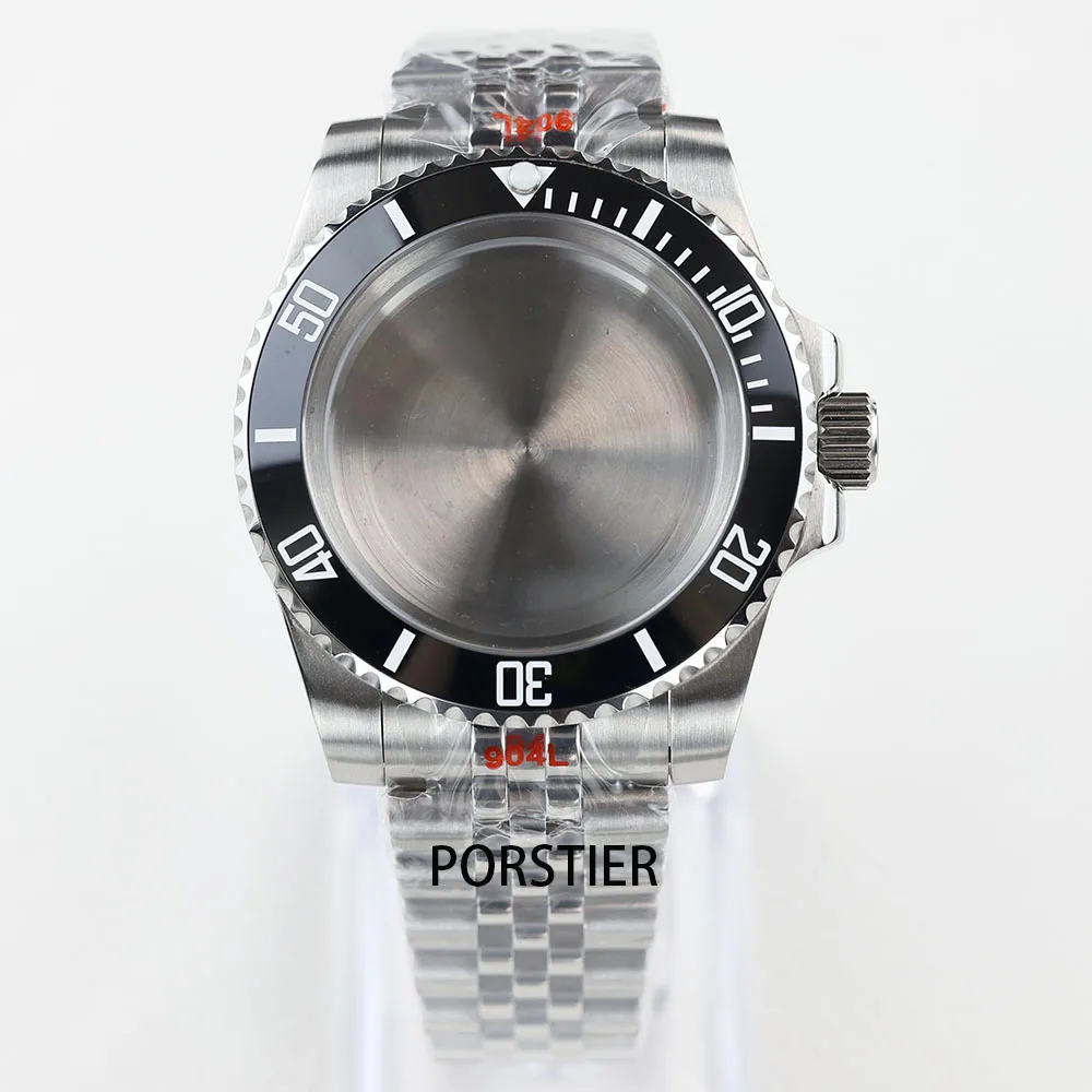 40mm Watch Case 904L Stainless steel Jubilee bracelet Sapphire Glass for Seiko NH34 NH35 /36 Movement GMT Yacht-Master Cases image 3