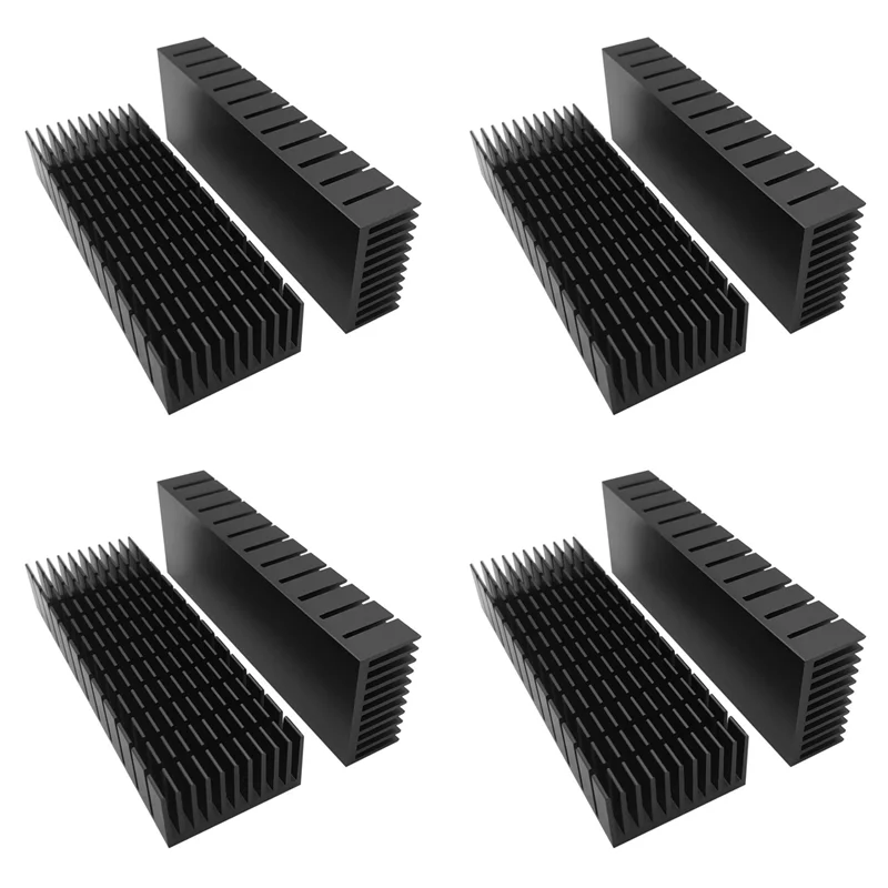 

FULL-8 Pcs 40Mm Heatsink Kit 120Mm X 40Mm X 20Mm, Cooler Aluminum Heatsink For Cooling LED Peltier Thermal Module