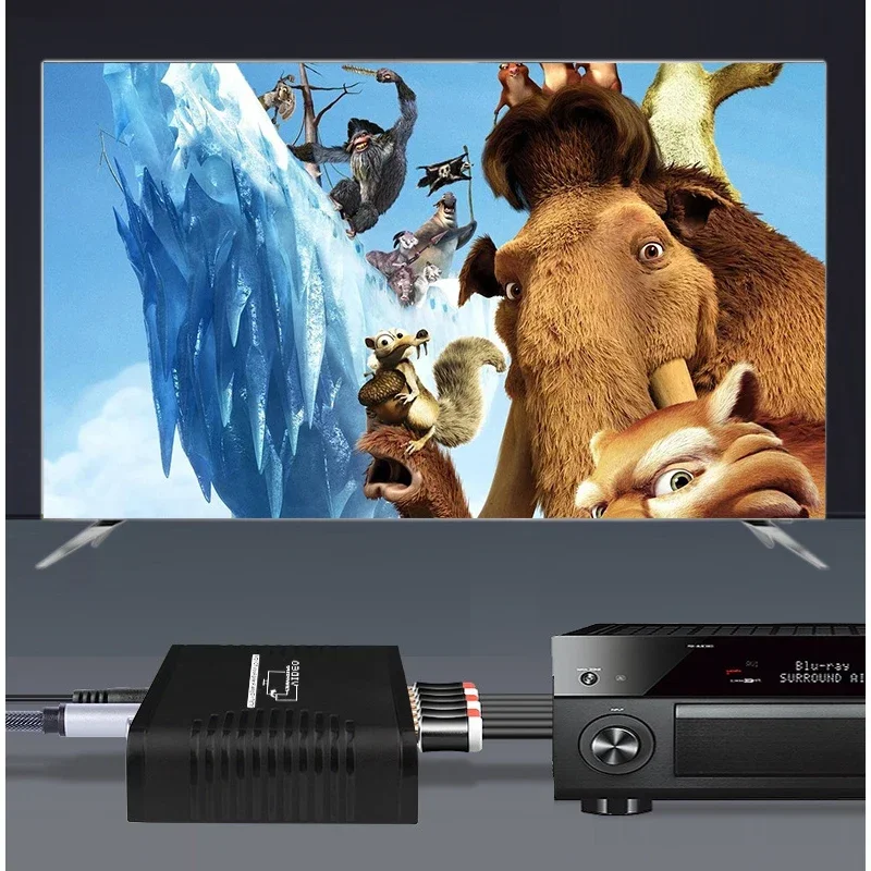 Konwerter wideo-audio YPbPr na HDMI, Adapter RCA na złącze HDMI, konwerter na PS2, DVD, Wii, Xbox, HDTV, 1080P