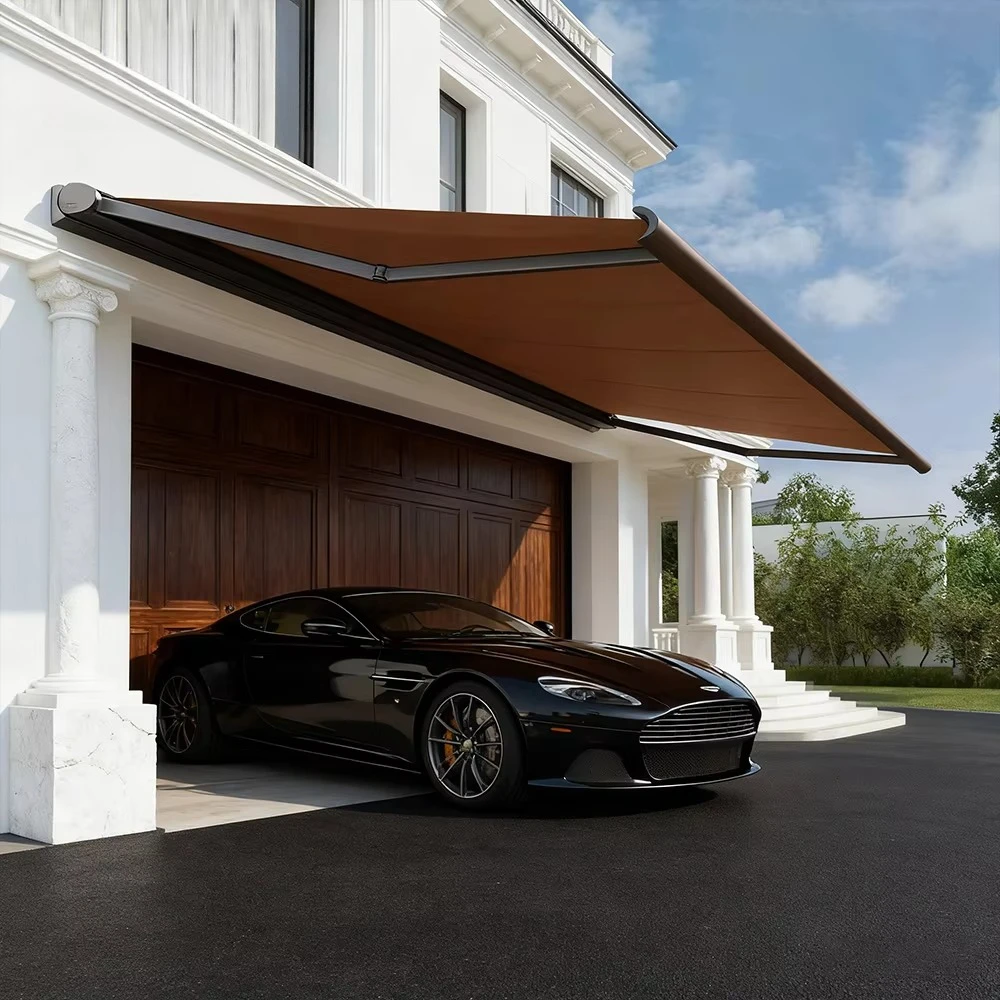 Wholesale Custom Logo Modern Luxury Aluminum & PVC Retractable Awning Motorized Operation 6m Size for Hotel Poolside Bar Area