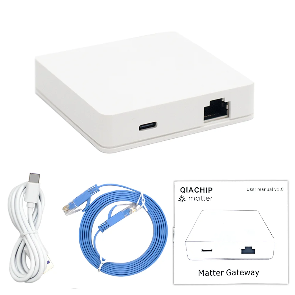 QIACHIP Matter Gateway ZigBee3.0 Smart Bridge Hub Wired Matter funziona con Apple HomeKit Amazon Alexa Google Home SmartThings