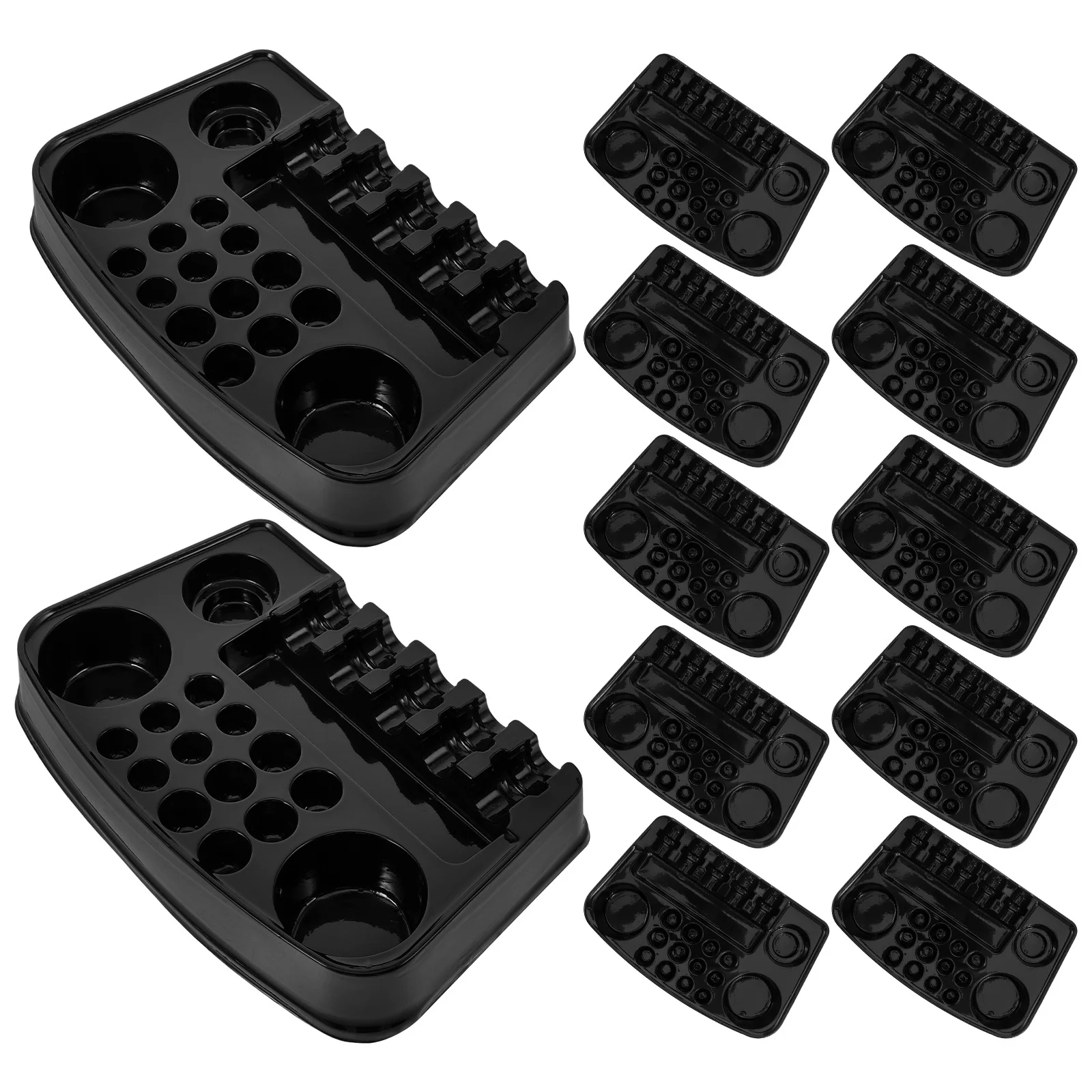 

12 шт., утолщенная палитра пигментов для татуировки, одноразовые пластиковые держатели чернил, маленькая цветовая палитра, принадлежности для татуировки, пигмент