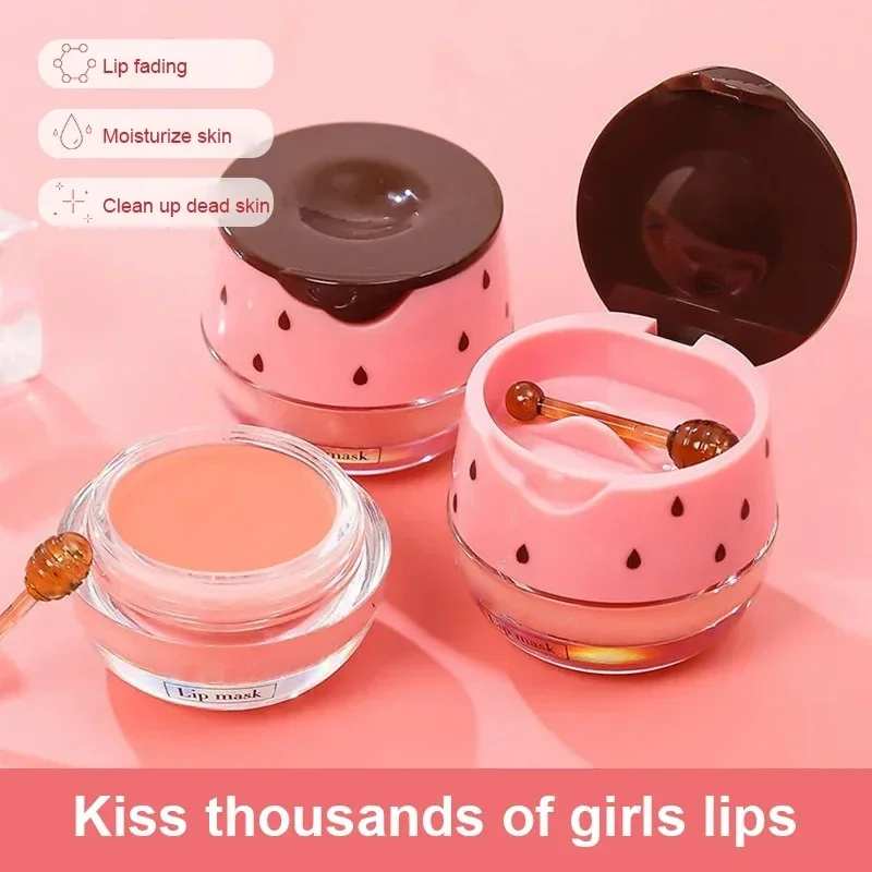 화장품Lip Makeup Care Lipstick Nawilżająca i zapobiegająca pęknięciom Dobra noc Maska na usta Odżywcza czerwona baza i blaknące linie warg