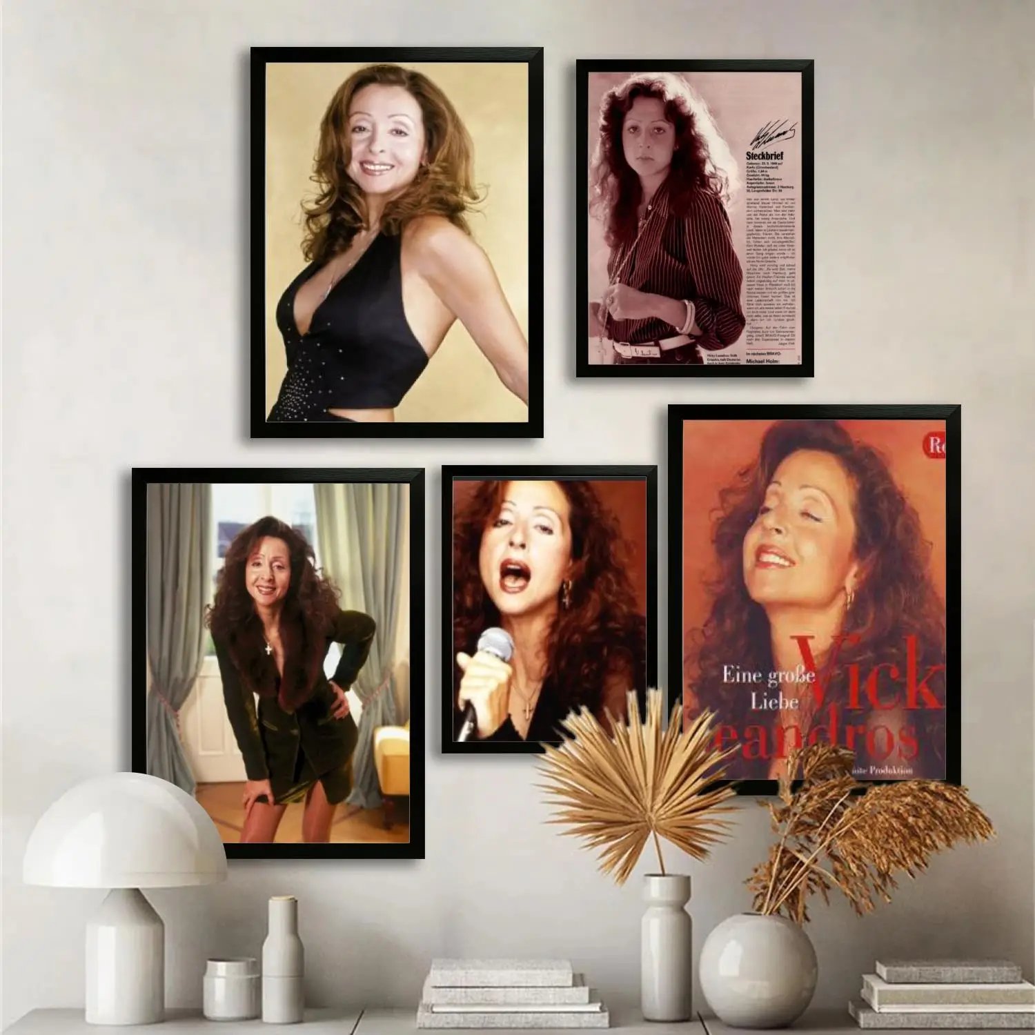 Плакат на холсте Vicky Leandros, настенное искусство, печать с изображением, современная семья, декор для спальни, постеры, декоративная живопись