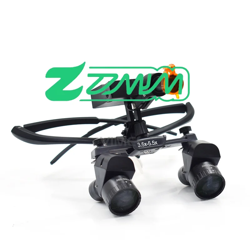 

48° Surgical den tal Loupes 3.5-5.5x Adjustable Focus Magnifying Loupes With Wireless LED Headlight 3W/5W den tal Binocular