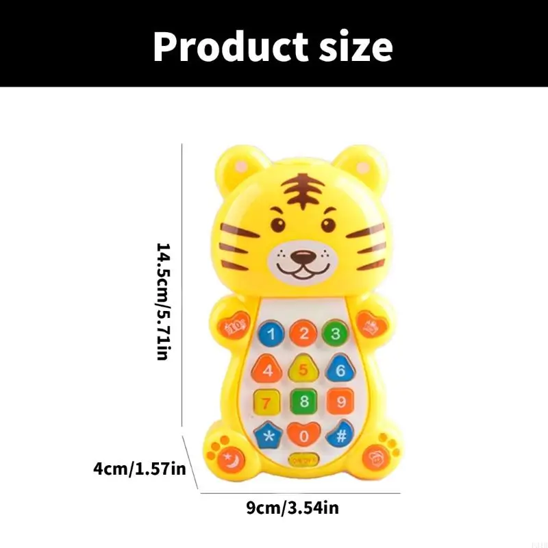 Interactive Cartoon Theme Musical Phone Learning Toy for Fine Motor Development P31B