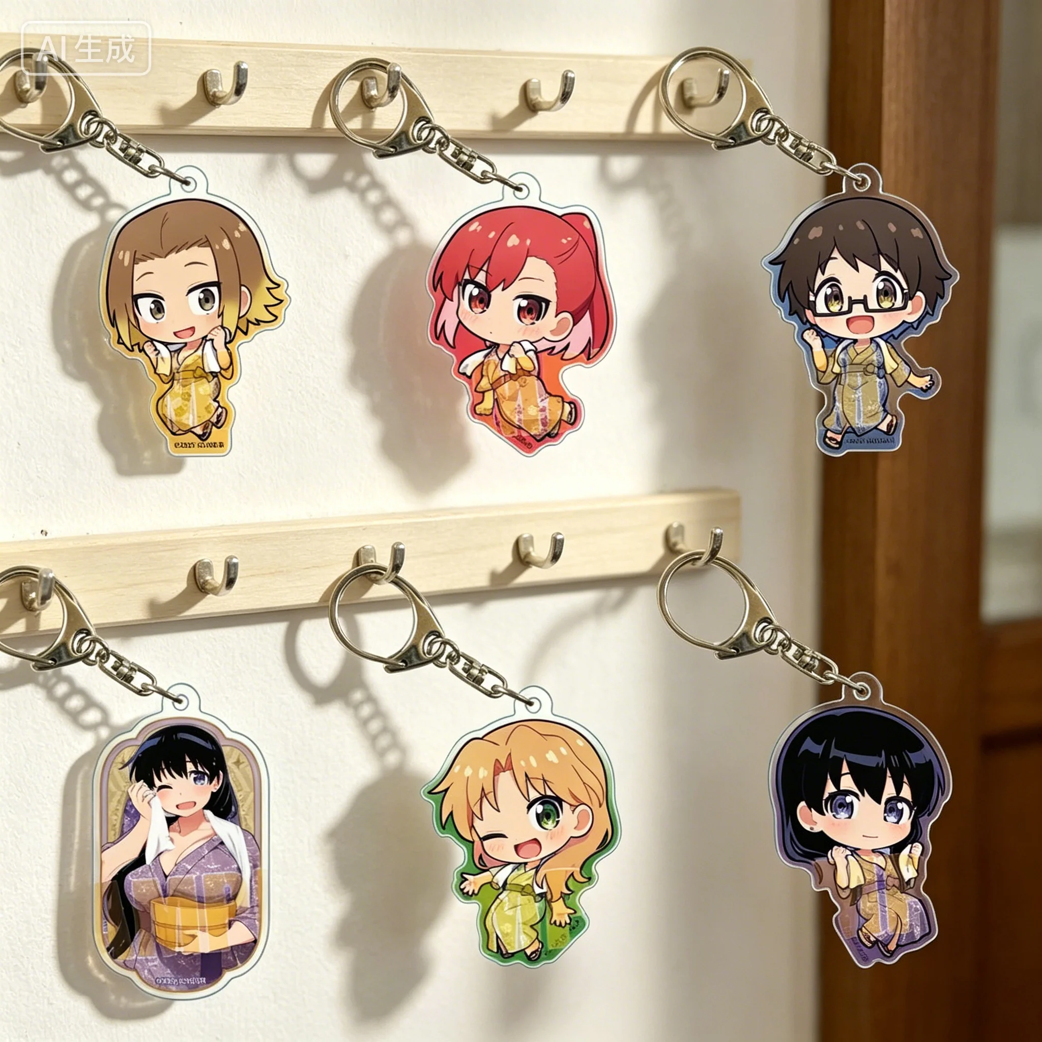 Llaveros de acrílico de Anime Ruri Rocks con personajes de Ruri Tanigawa, Nagi Arato, Yoko Imari, Shoko Seto y Aoi Kasamaru, decoraciones para bolsos