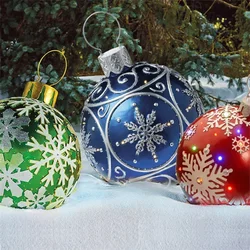 2024 Christmas 60cm Outdoor Inflatable Ball PVC Giant Big Ball Tree Ornament Outdoor Toy Ball Christmas Gift Ornament  2025